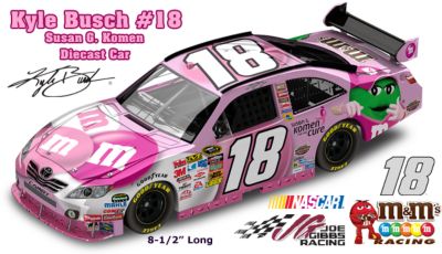 Click here to buy Breast Cancer Support Kyle Busch #18 M&M'S Brand Susan G.... by The Hamilton Collection.
