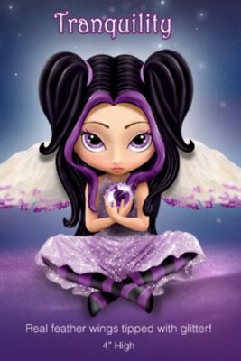The Hamilton Collection Fantasy Art Angel Figurine With Real Feather Wings: Tranquility