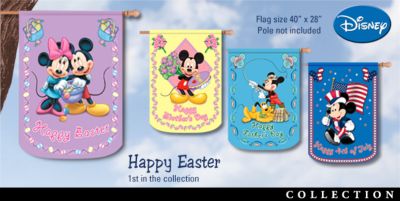 Click here to buy Mickey & Friends Decorative Flag Collection by The Hamilton Collection.