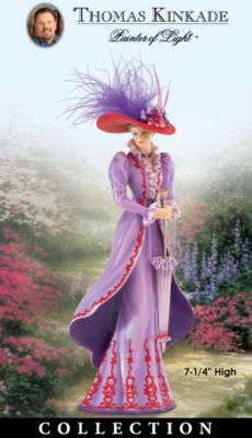 The Hamilton Collection Thomas Kinkade Fancy Hatters Stylish Women Figurine Collection