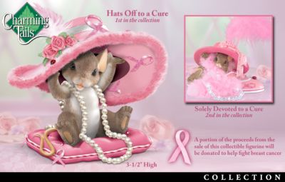 Charming Tails Promise Of A Cure Breast Cancer Awareness Figurine Collection - Exclusive First-Ever Collectible Charming Tails Figurine Collection Helps Gain Breast Cancer Awareness with Donations!