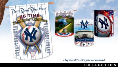 Click here to buy New York Yankees Collectible Decorative Flag Collection by The Hamilton Collection.