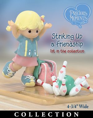 The Hamilton Collection Precious Moments Friendship To Spare Collectible Bowling Figurine Collection