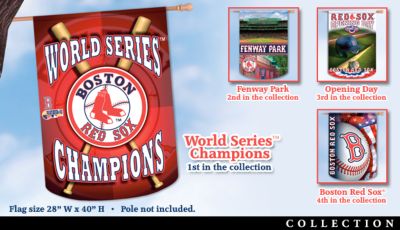 Click here to buy Boston Red Sox® Collectible Decorative Flag Collection by The Hamilton Collection.