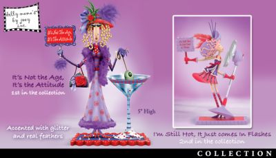 Dolly Mamas Dazzling Divas Lady Figurine Collection - Limited-edition Dolly Mamas Lady Figurine Collection by Artist Joey Heiberg! Collectible Firsts with Sassy Attitude!