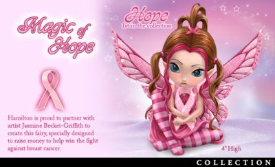 Magic Of Hope Collectible Figurine Collection: Breast Cancer Hope Figurines - Just Believe! Exclusive Breast Cancer Hope Fairy Figurines Showcase Characters by Famed Fairy Artist Jasmine Becket-Griffith