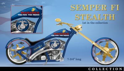 USMC Motorcycle Figurine Collection: Riding With The Spirit Of Semper Fi - Awesome USMC Motorcycle Figurine Collection! United States Marine Corps Chopper Figurines Inspired by the Marines