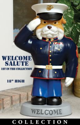 Click here to buy U.S.M.C. Devil Dog Guardians Yard Decoration Collection by The Hamilton Collection.