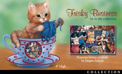 Cozy Kitten Teacup Figurine Collection - Limited-Edition Kitten Figurine Collection Serves Up Acclaimed Artistry of Jurgen Scholz and "Purr-sonali-tea!" Exclusive!