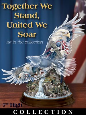 The Hamilton Collection United We Soar Eagle Figurine Collection