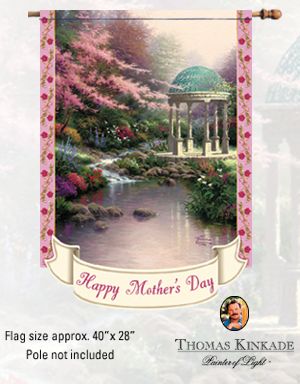 The Hamilton Collection Thomas Kinkade Happy Mother's Day Outdoor Decorative Flag