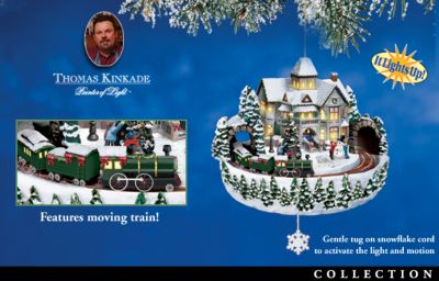 Thomas Kinkade Holiday Celebrations Animated Christmas Ornaments Collection