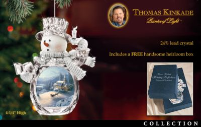 Thomas Kinkade Holiday Reflections Ornament Collection