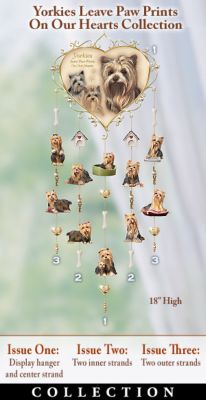 The Bradford Editions Yorkies Leave Paw Prints On Our Hearts Mobile Collection: Yorkshire Terrier Dog Lover Gift
