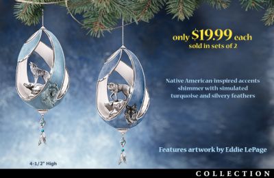 Click here to buy Spirit Of The Canyon Wolf Art Collectible Christmas Ornament... by The Bradford Editions.