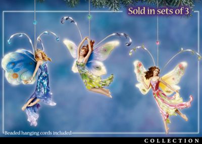 Floral Fantasy Collectible Butterfly Fairy Christmas Ornament Collection - Magical Collectible Flower Fairy Christmas Ornament Collection with Sparkling Butterfly Wings! Exclusive Limited Editions!