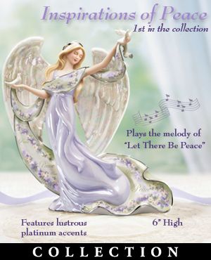 The Bradford Editions Lena Liu's Heartfelt Inspirations Floral Art Collectible Angel Figurine Collection