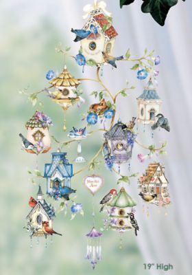 The Bradford Editions Home Sweet Home Songbird Collectible Christmas Ornament Hanging Mobile Collection