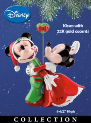 The Bradford Editions Disney Holiday Kiss Collectible Annual Christmas Ornament Collection