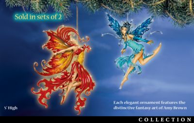 Click here to buy Amy Brown Nature Fairy Christmas Ornament Collection by The Bradford Editions.