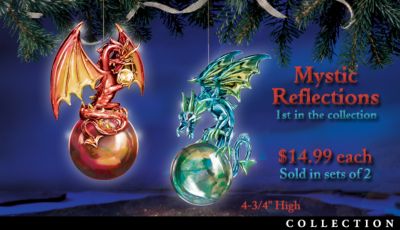 Mythic Reflections Ornament Collection: Set of Two