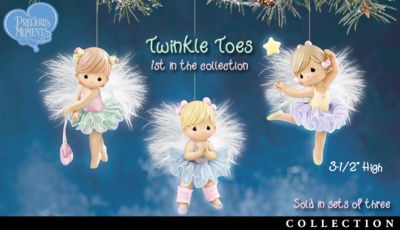 Precious Moments Twinkle Toes Ornament Collection: Set of Three