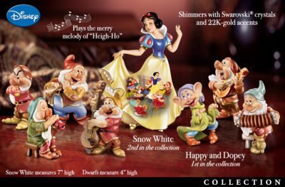 Snow White And The Seven Dwarfs 70th Anniversary Figurine Collection: Disney Home Decor - Snow White Figurine Collection! Snow White and the Seven Dwarfs Gather Round to Honor 70th Anniversary of Movie