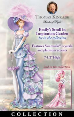 The Bradford Editions Thomas Kinkade Garden Of Elegance Lady Figurine Collection