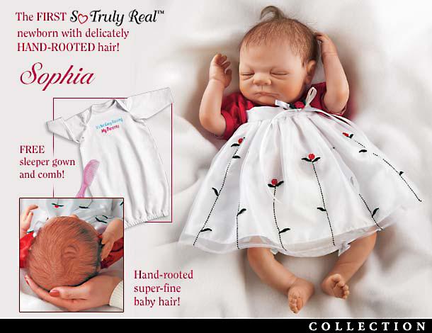 Click here to buy Linda Webb Heaven's Present Lifelike Baby Doll Collection by The Ashton-Drake Galleries.
