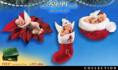 Santas Little Angels Sleeping Baby Angels Christmas Tree Ornament Collection - Sleeping Baby Angels Christmas Tree Ornament Collection Brings Joy Into Your Holiday Home! An Exclusive First!