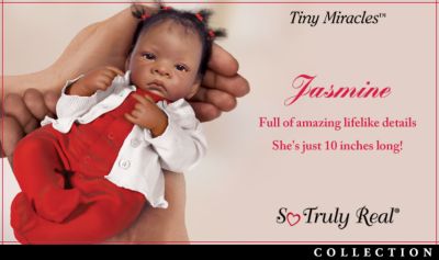 Tiny Miracles Their Own Little World African American Miniature Baby Doll Collection - First 10" So Truly Real&reg; Collectible African-American Baby Doll Collection! Exclusive Realistic Miniature Vinyl Dolls