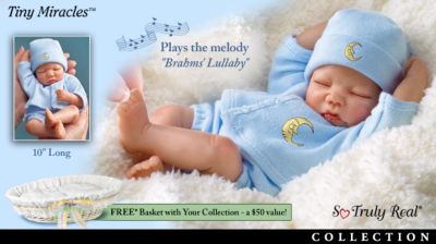 Click here to buy Tiny Miracles Little Lullaby Babies Posable Realistic Baby... by The Ashton-Drake Galleries.