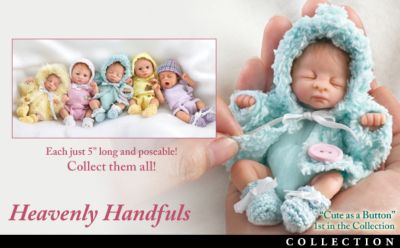 Heavenly Handfuls Sweet As You Please Poseable Miniature Baby Doll Collection - Exclusive Poseable Baby Doll Collection of Miniature Treasures Each Just 5" Long! By Doll Artist Dorothy Steven