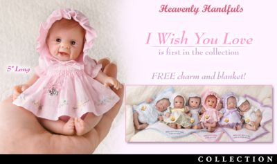 Click here to buy Heavenly Handful I Wish You... Miniature Lifelike Poseable... by The Ashton-Drake Galleries.