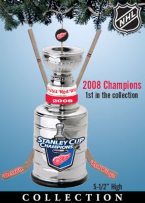 The Ashton-Drake Galleries Detroit Red Wings NHL Stanley Cup Champions Trophy Christmas Ornament Collection