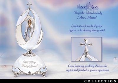 Blessings Of Mary Religious Music Box Collection - Artist Hector Garrido Holy Mother Artwork Inspires Collectible Porcelain Music Box Collection! Exclusive Religious Gift Idea!