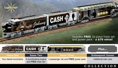 The Collectible Johnny Cash Express Train Collection - Johnny Cash Collectible Express Train Collection Lights Up! The Man in Black Exclusive First with FREE Tracks, Power-pack!