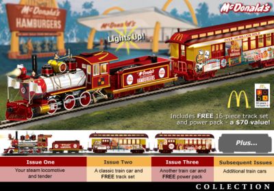 McDonalds 50th Anniversary Collectible Electric Train Collection - First-Ever Exclusive McDonalds&reg; Electric Train Collection Features Classic Advertising and FREE Accessories!