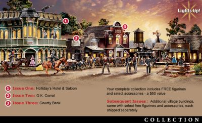 Legends Of The Old West Town Collection - First-ever Wild West Collectible Town Collection Americas Greatest Lawmen and Wild West Outlaws to Life! FREE Figurines!