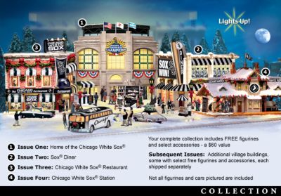 Click here to buy Chicago White Sox Collectible Christmas Village Collection by Hawthorne Village.