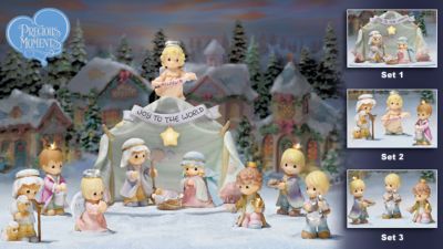 Precious Moments Christmas Pageant Holiday Village Accessory Figurine Collection - Exclusive Precious Moments® Holiday Village Collectible Accessories Star in a Christmas Pageant Just for You!