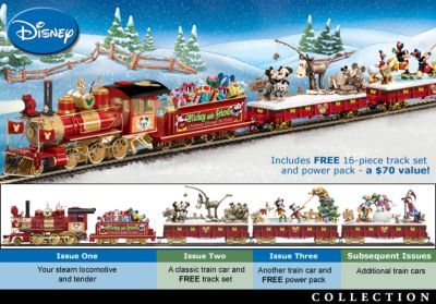 Mickey Mouse And Friends Christmas Through The Years Express Electric Train Collection - Mickey Mouse and Friends Christmas Train Set Collection a Nostalgic Trip through 8 Decades of Fun! Great Disney Collectible!