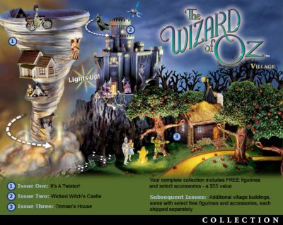 Wizard Of Oz Collectible Lighted Village Collection: Unique Home Decor - Wizard of Oz Village Halloween Village Decorations Collection is Alive with Lights, Music AND Motion! A Collectible First!