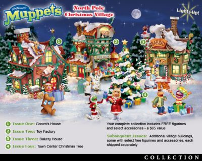 Jim Hensons The Muppets North Pole Christmas Village Collection: Unique Christmas Decor - Lighted Muppets Christmas Village Collection Celebrates a Cool Yule! Unique Christmas Decor, FREE Accessories