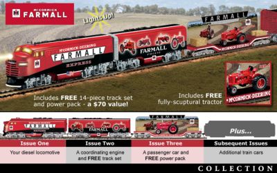 Farmall Tractor Express HO-Scale Train Collection: Farmall Delivers - Exclusive Farmall HO-Scale Train Collection Celebrates a Classic American Tractor! Farmall Tractor Collectibles Light Up!