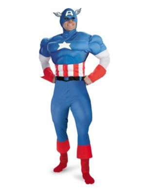 Deluxe Captain America Muscle Chest Costume For Men Livefly