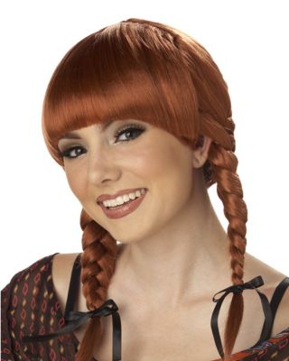 Bohemian Braids Red Wig Adult Pixonu