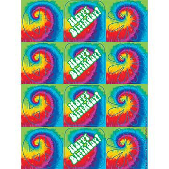 Tie Dye Party Sticker (4-pack)