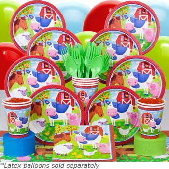 Farm Animals Party Deluxe kit Serves 8 Guests