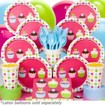 Cupcake Birthday Deluxe kit Serves 8 Guests